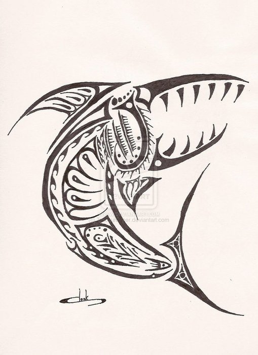 clipart of the Tribal Fish