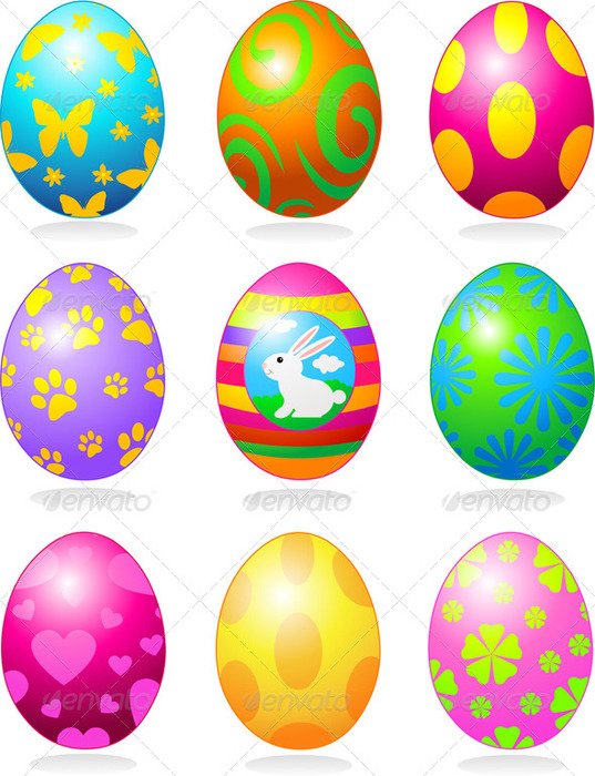 Stock Vector Graphicriver Easter Eggs 4267273 &187 Dondrupcom