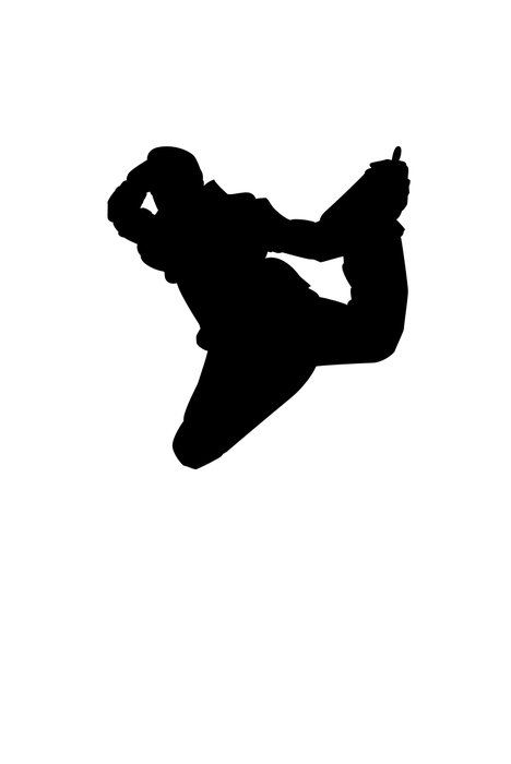 silhouette of a hip hopper as a graphic illustration