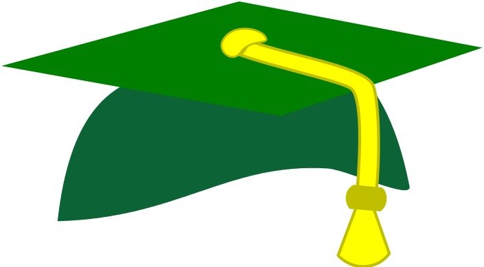 Clip Art Borders Graduation Green Cap