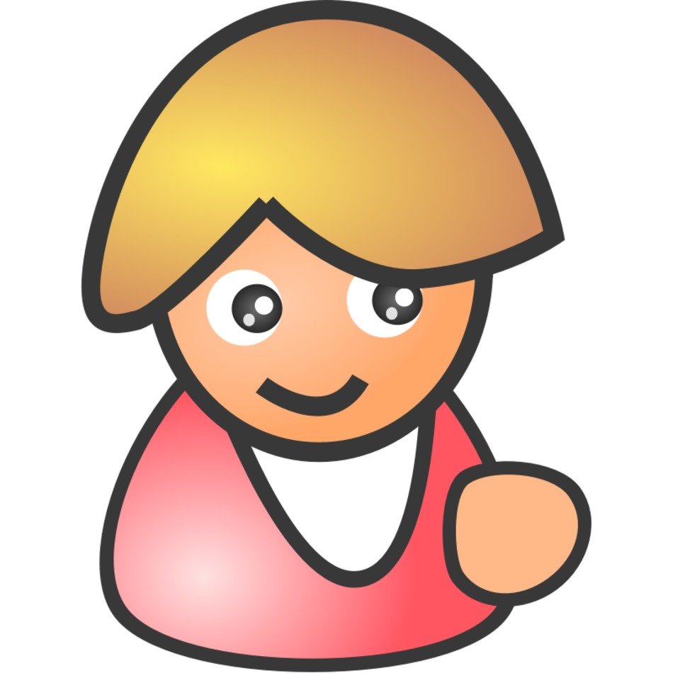 Cartoon avatar of the person clipart