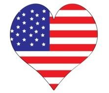 American Flag Heart Panda Free Images clipart