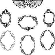 Vintage Frames And Borders, black and white