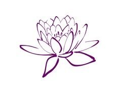 Drawing of the purple orchid flower clipart