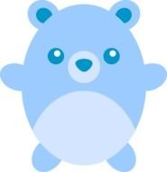 clipart of the Cute Chubby Teddy Bear