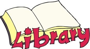 open book in library