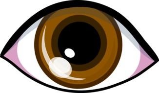 Cartoon brown eye clipart