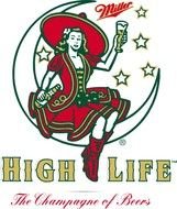 miller high life, vintage poster of beer