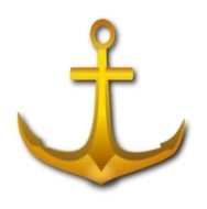 painted yellow anchor
