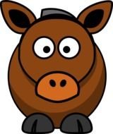 Clip art of Cartoon Horse