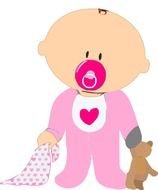 Clipart of cute Baby