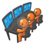 Orange Man work drawing