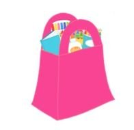 pink Shopping Bag drawing