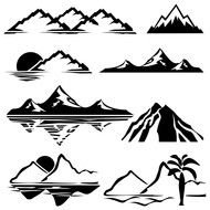 black and white collage of mountain ranges