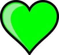 Neon Green Bubble Heart At Clkercom Vector Online N2