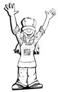 hands up man drawing