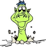 green dinosaur as a clipart