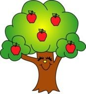 apple funny tree drawing