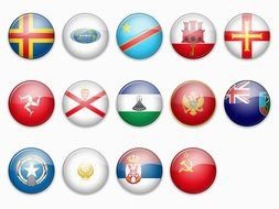 round flag icons