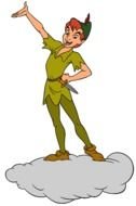 drawing of Peter Pan cartoon character