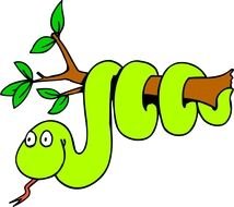 Cartoon Baby Snake drawing