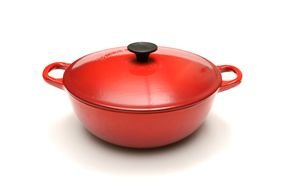 red casserole