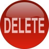 Home Button Red Delete