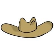 Cowboy And Cowgirl Hat drawing