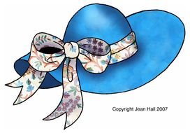 blue hat drawing