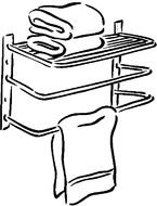 bathroom towel rack