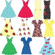 dresses of different colors