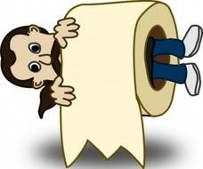 Man Toilet Paper Roll Free Vector Download Lazy