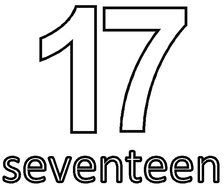Numbers seventeen drawing