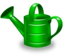 green Watering Can drawing