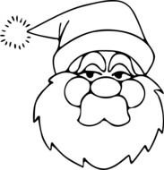 Clipart of santa head