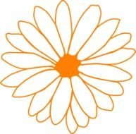 Orange Flower At Clkercom Vector Online Royalty N5