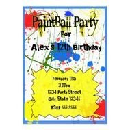 Paintball Birthday Party Invitation Templates