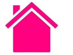 Pink House Outline How To Draw Cartoon Houses