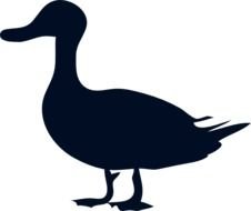 Duck Silhouette Lance At Clkercom Vector Online clipart