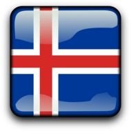 Iceland Flag Country Nationality Square Button Eye Glasses