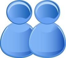 Two Users Icon At Clkercom Vector Online Royalty