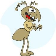crazy cartoon ant