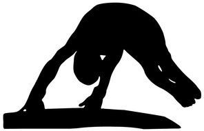 Gymnastics Silhouette man drawing