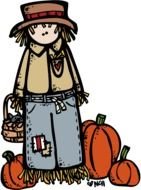 autumn clipart of boy with pumpkins