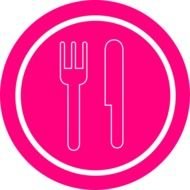 Knife And Cartoon Plate Fork