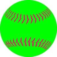Clipart of Green Softball