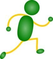 Green&amp;yellow Jogging Man At Clkercom Vector N2