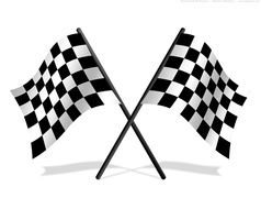 checkered flags on a white background