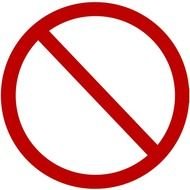 prohibition sign on a white background
