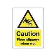 Slippery When Wet Floor Sign Road
